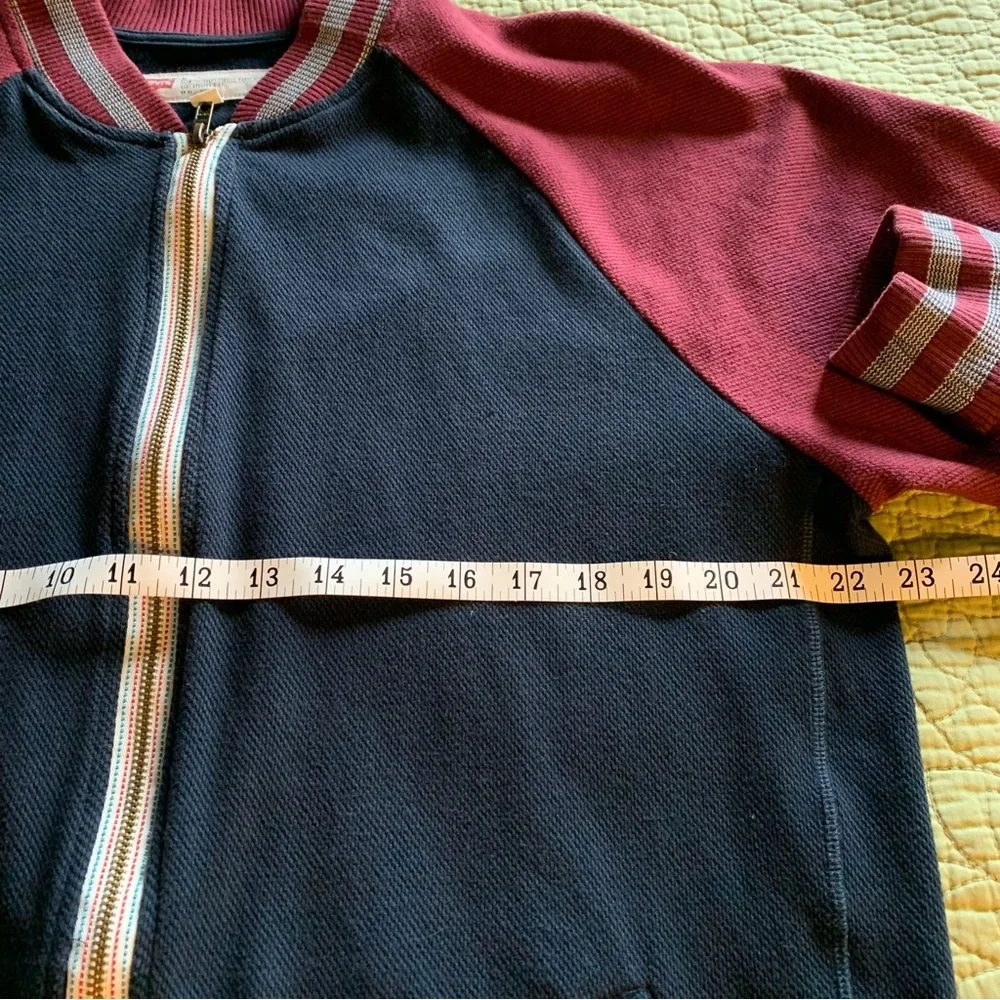 Levi’s Mens Blue & Burgundy Varsity Style Slim Fit Jacket Size XL
